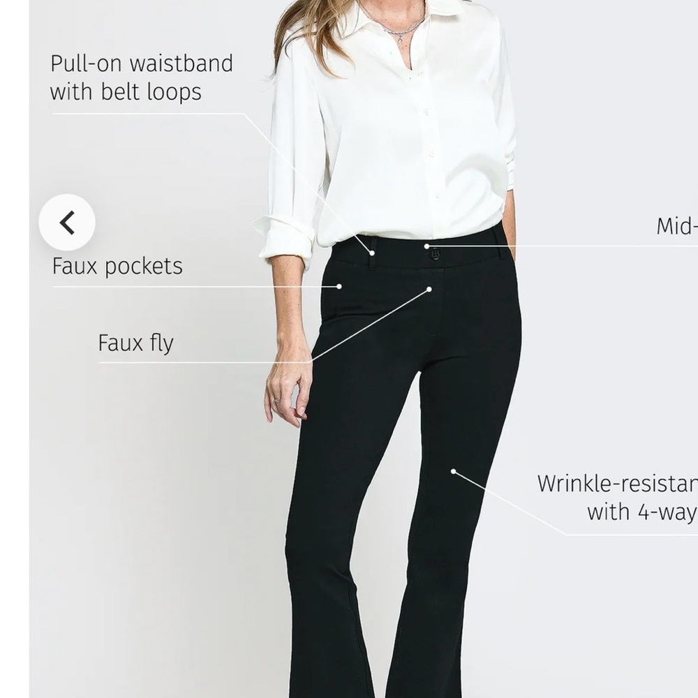 Betabrand Women's Charcoal Flared Pants- Gently Worn Large